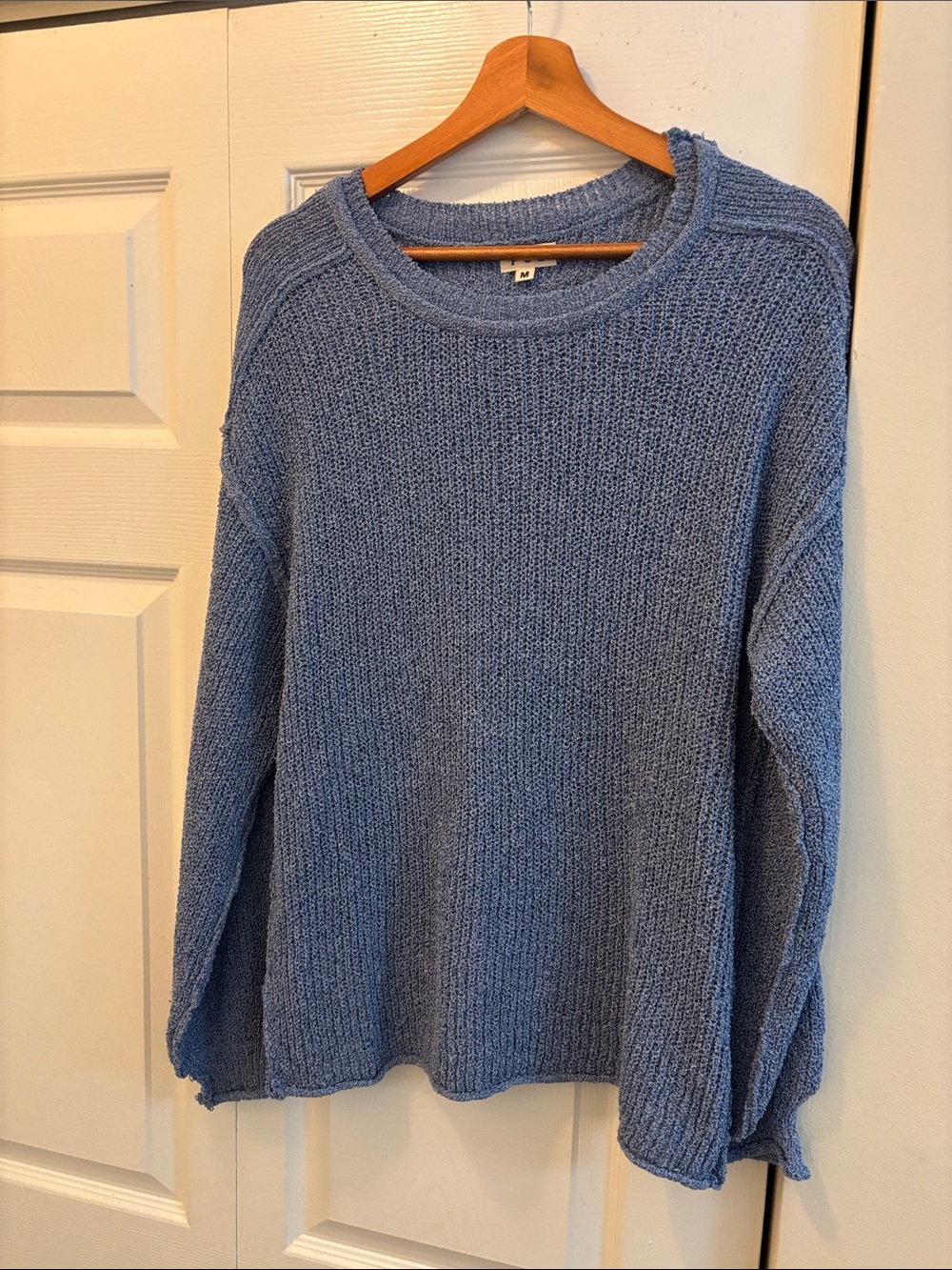 POL Light Blue Women's Crewneck Oversized Sweater